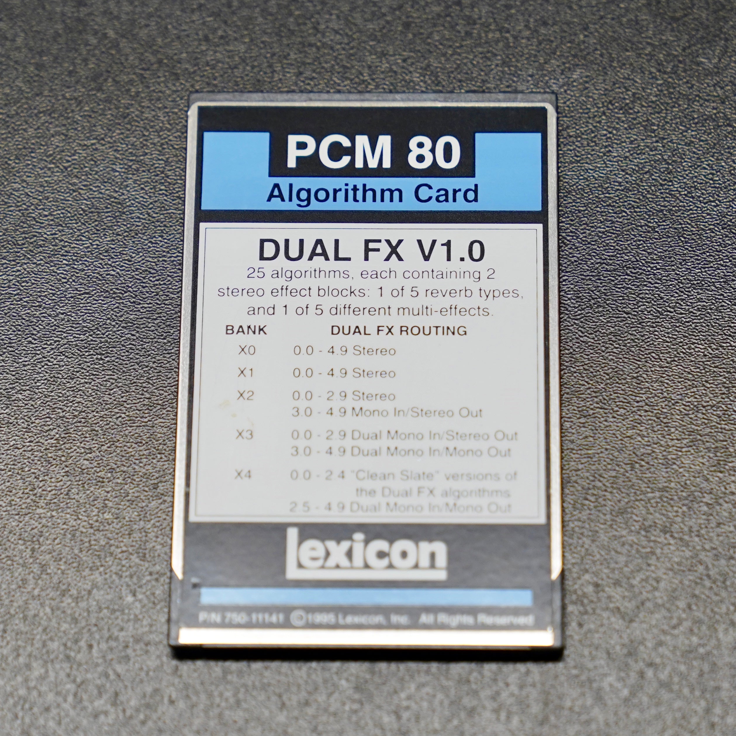 Lexicon PCM80 Dual FX V1.0 Algorithm Card