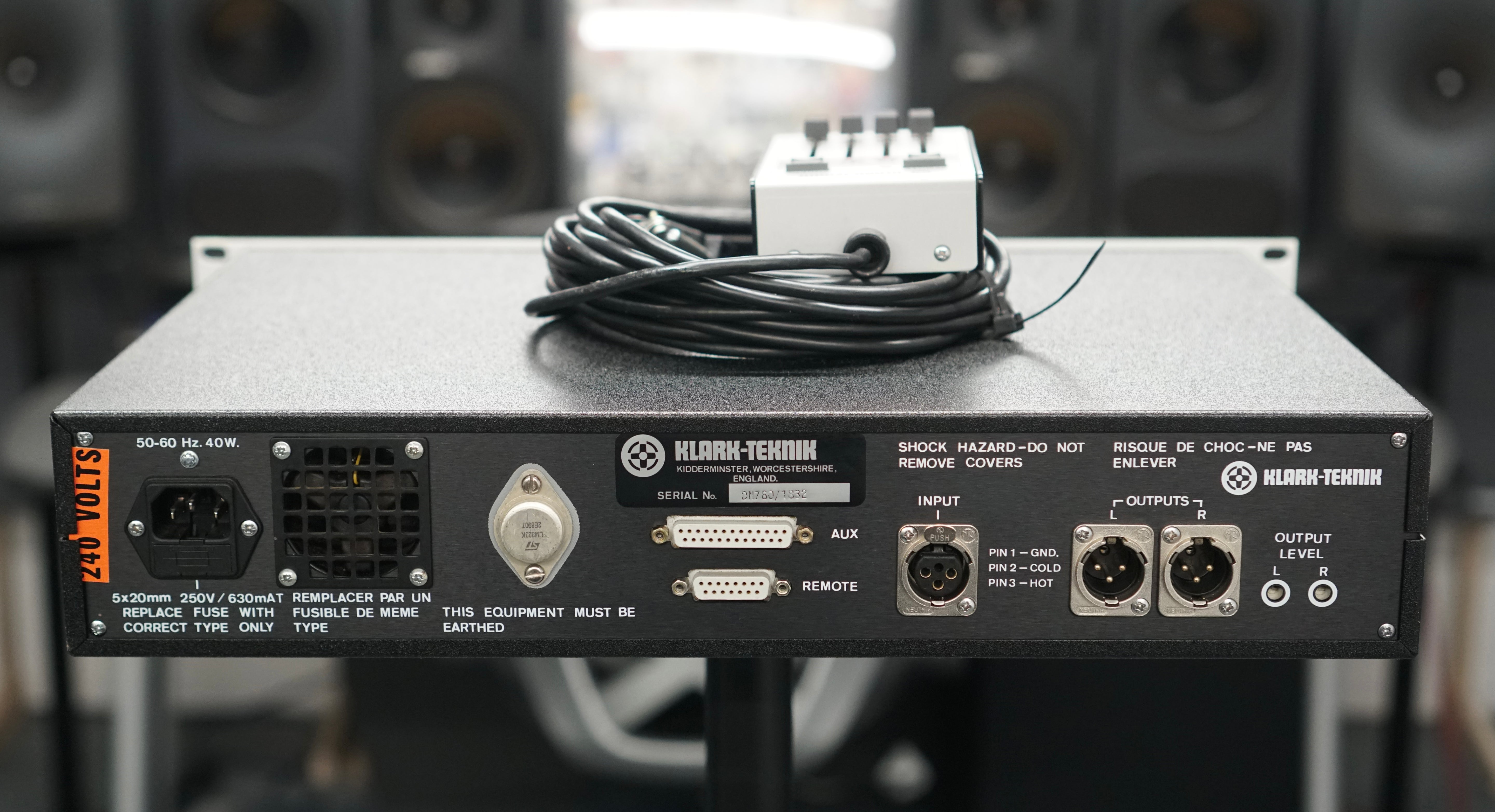 Klark Teknik DN780 Digital Reverberator w/ Remote