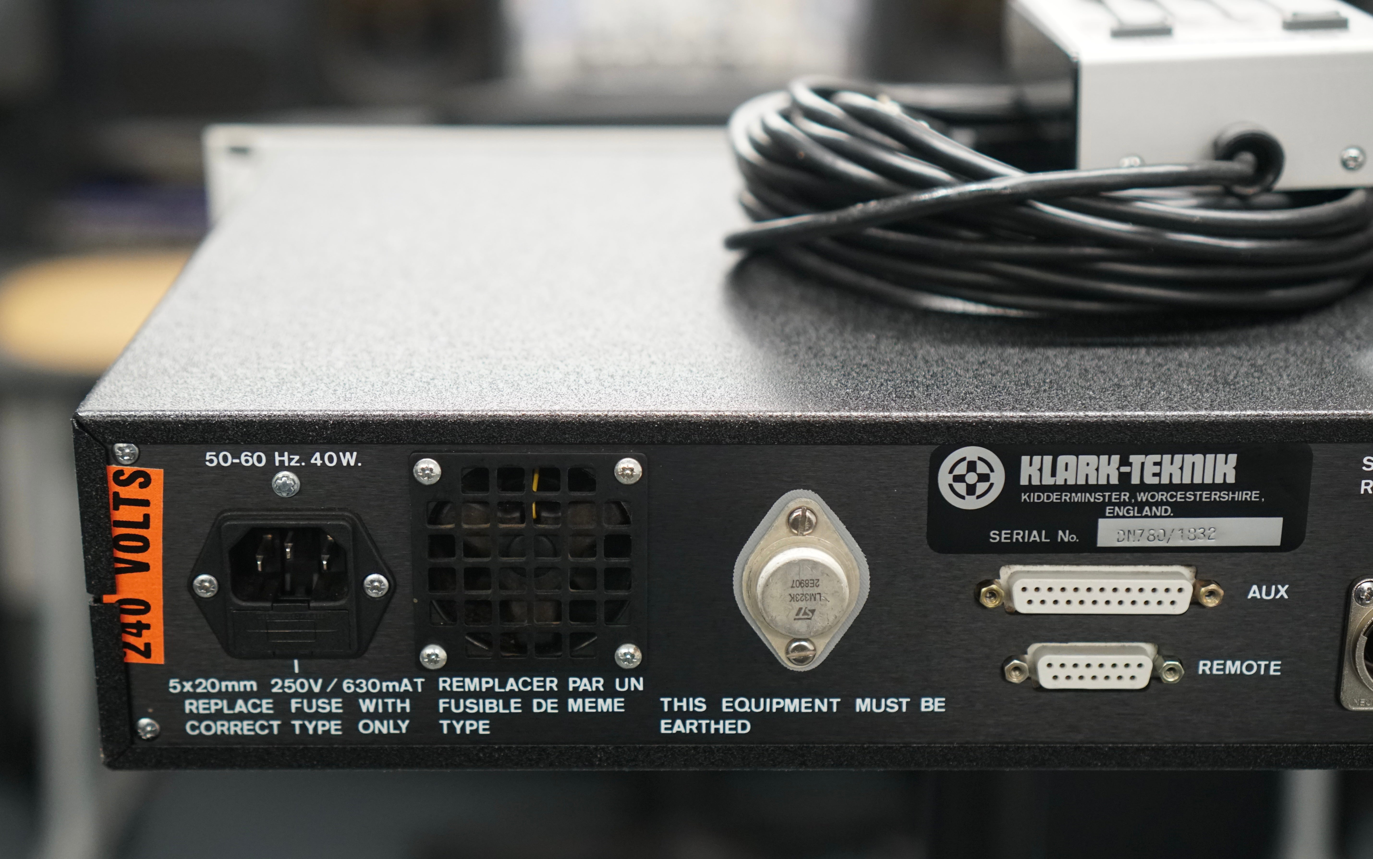 Klark Teknik DN780 Digital Reverberator w/ Remote