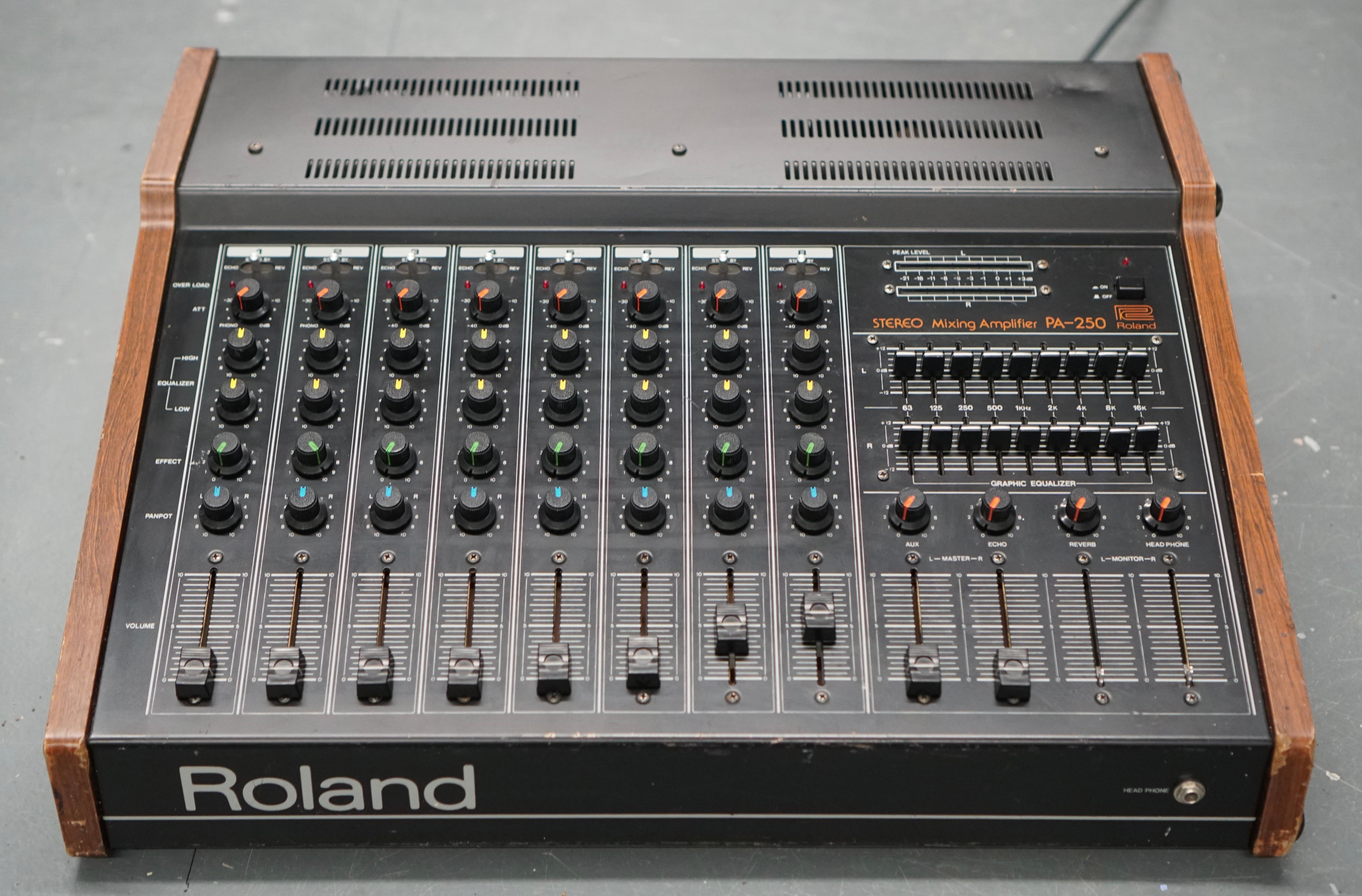 【希少】Roland mixing amplitier モデル:PA-250 Roland PA-250 Stereo Mixing Amplifier – Make Noise Pro Audio
