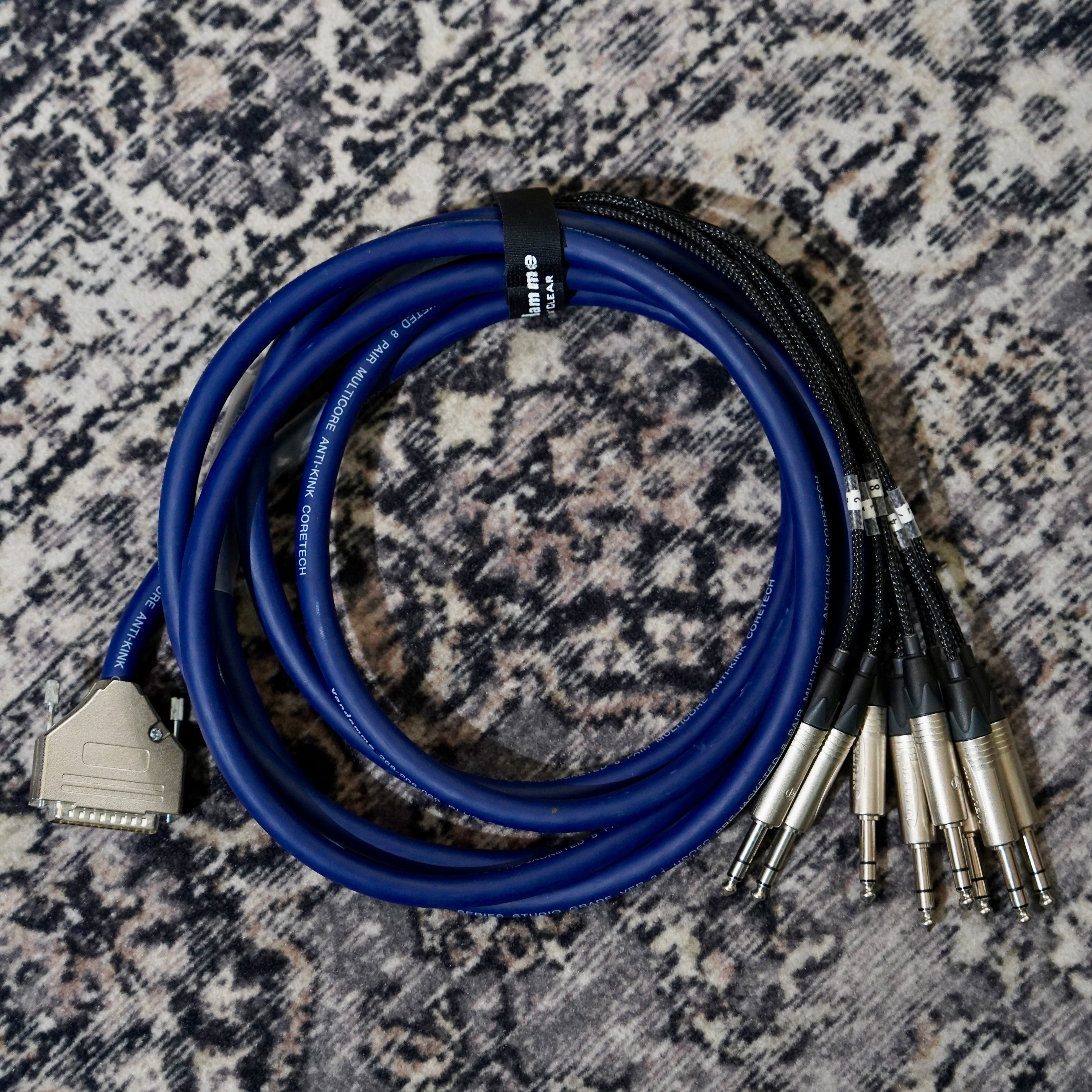 4m Van Damme DB25 to Neutrik TRS Jacks