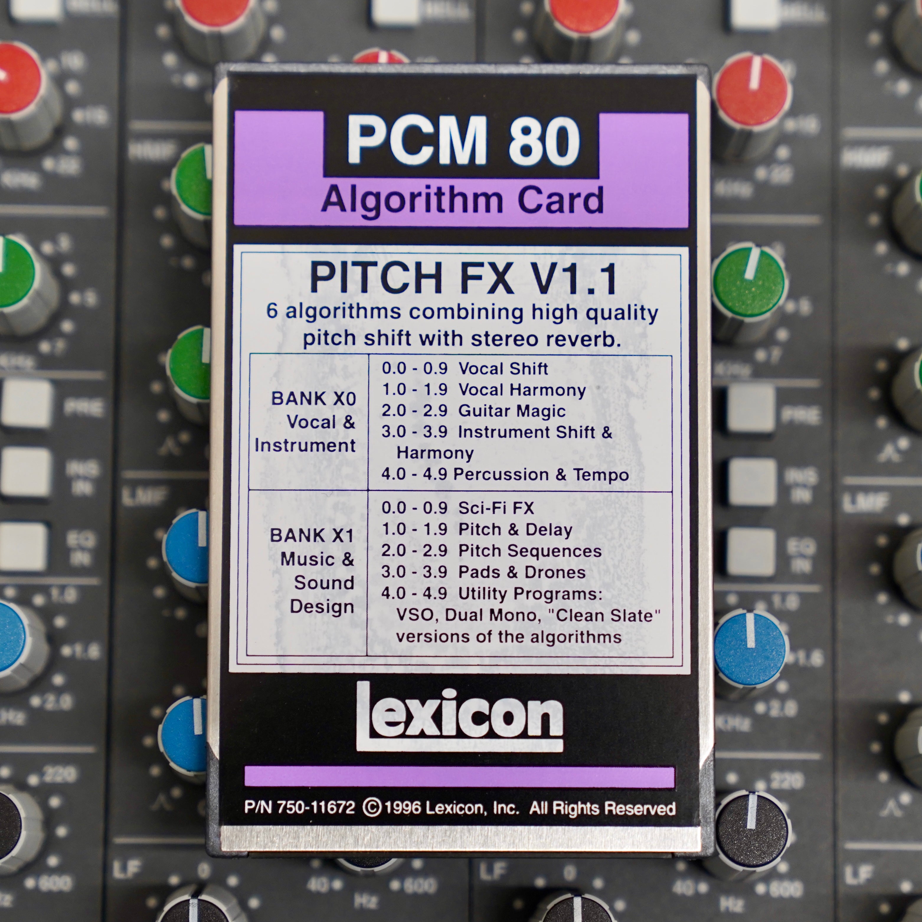 Lexicon PCM 80 Pitch FX V1.1 Algorithm Card – Make Noise Pro Audio