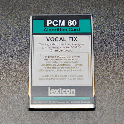 Lexicon PCM80 Vocal Fix Algorithm Card