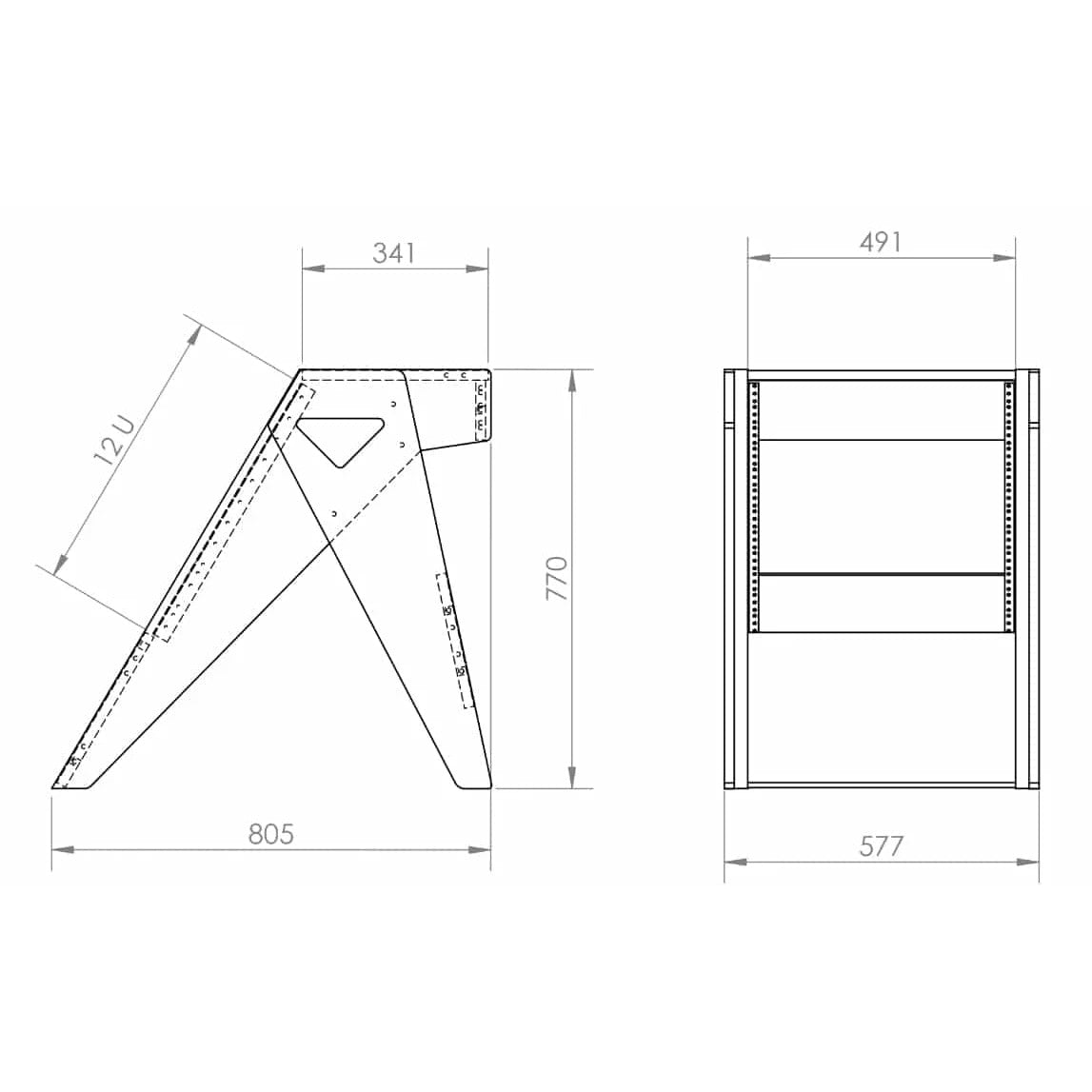 Zaor Vision R 12U Side Rack