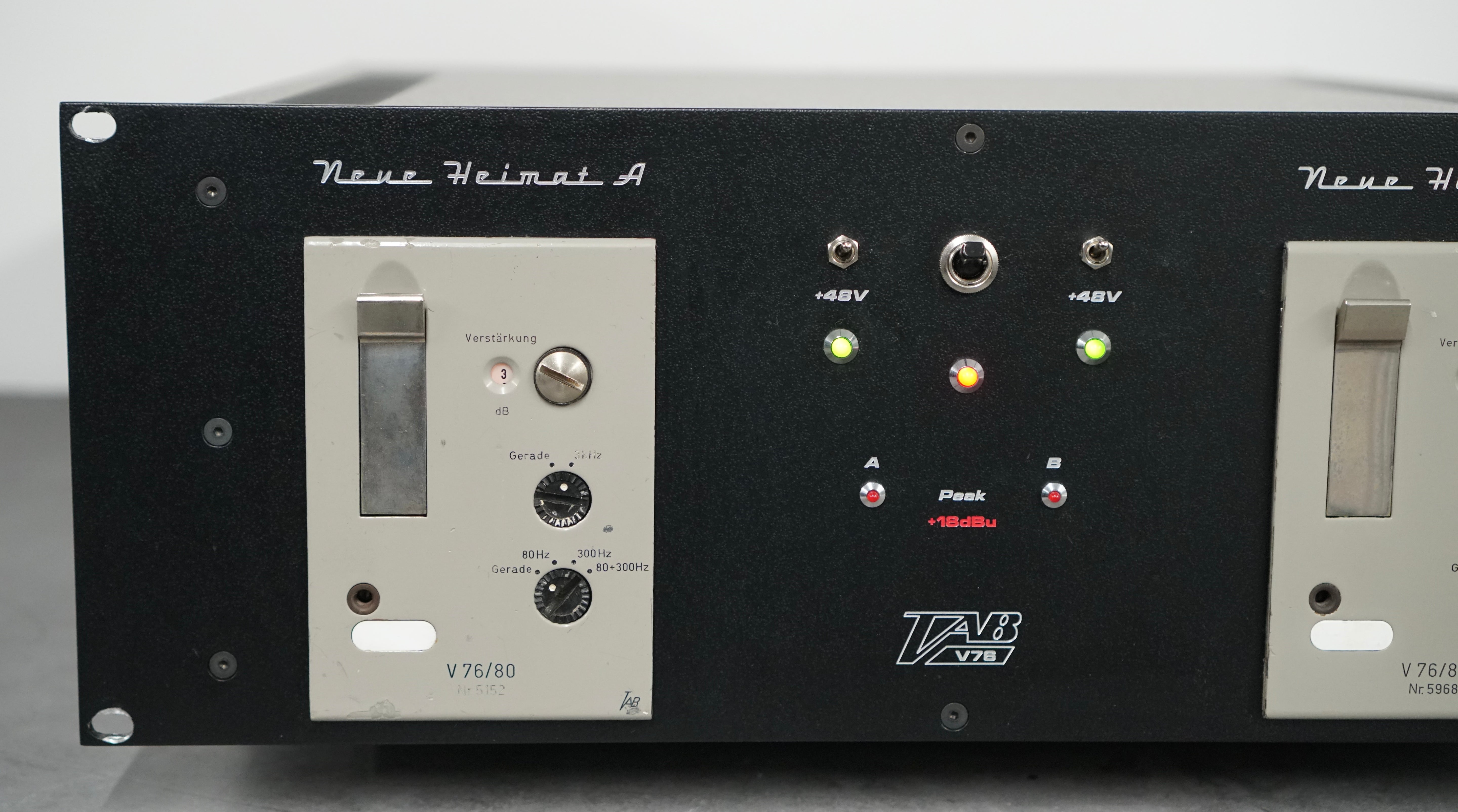 TAB Telefunken V76/80 Tube Preamp Racked Pair