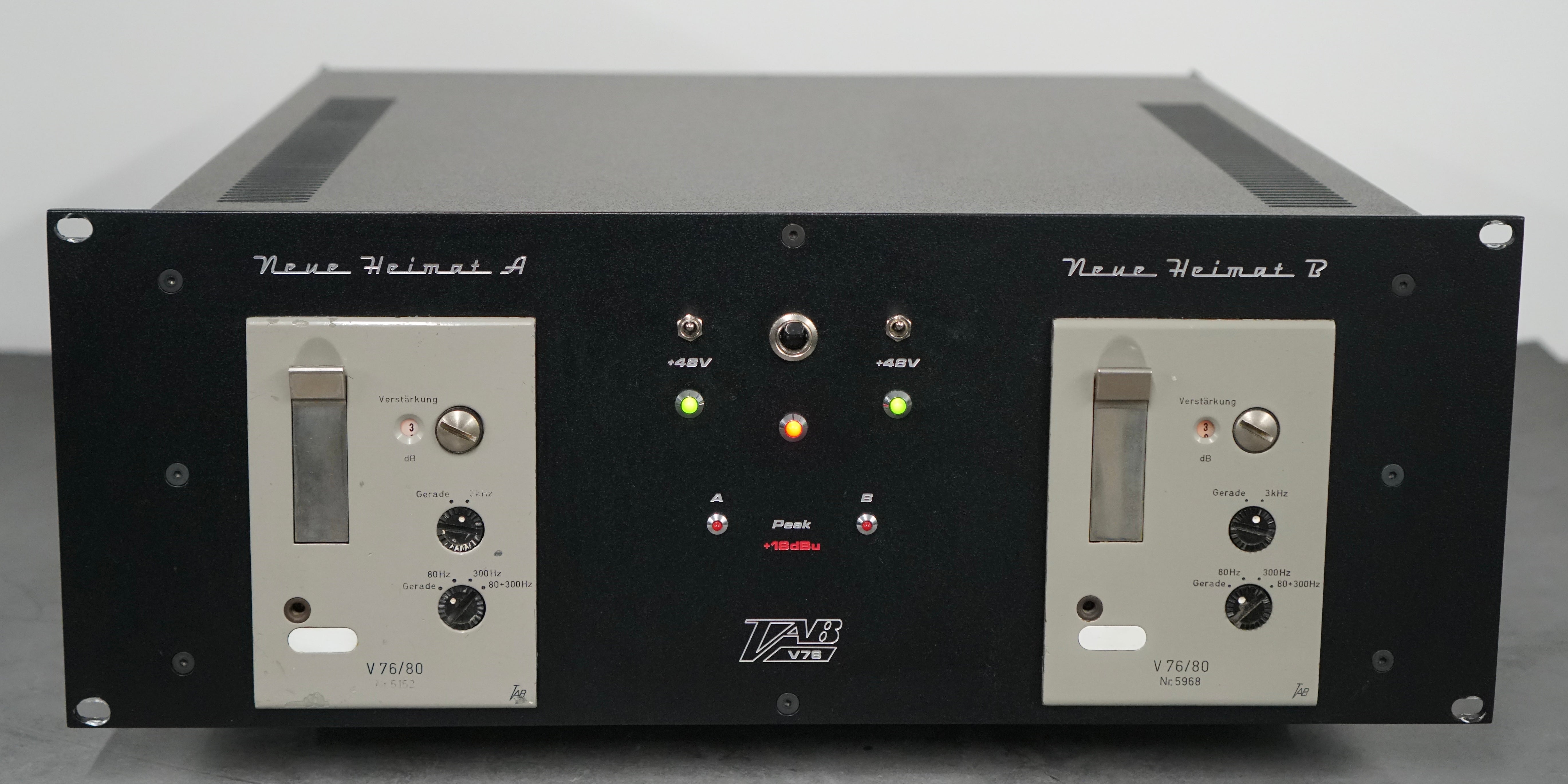 TAB Telefunken V76/80 Tube Preamp Racked Pair