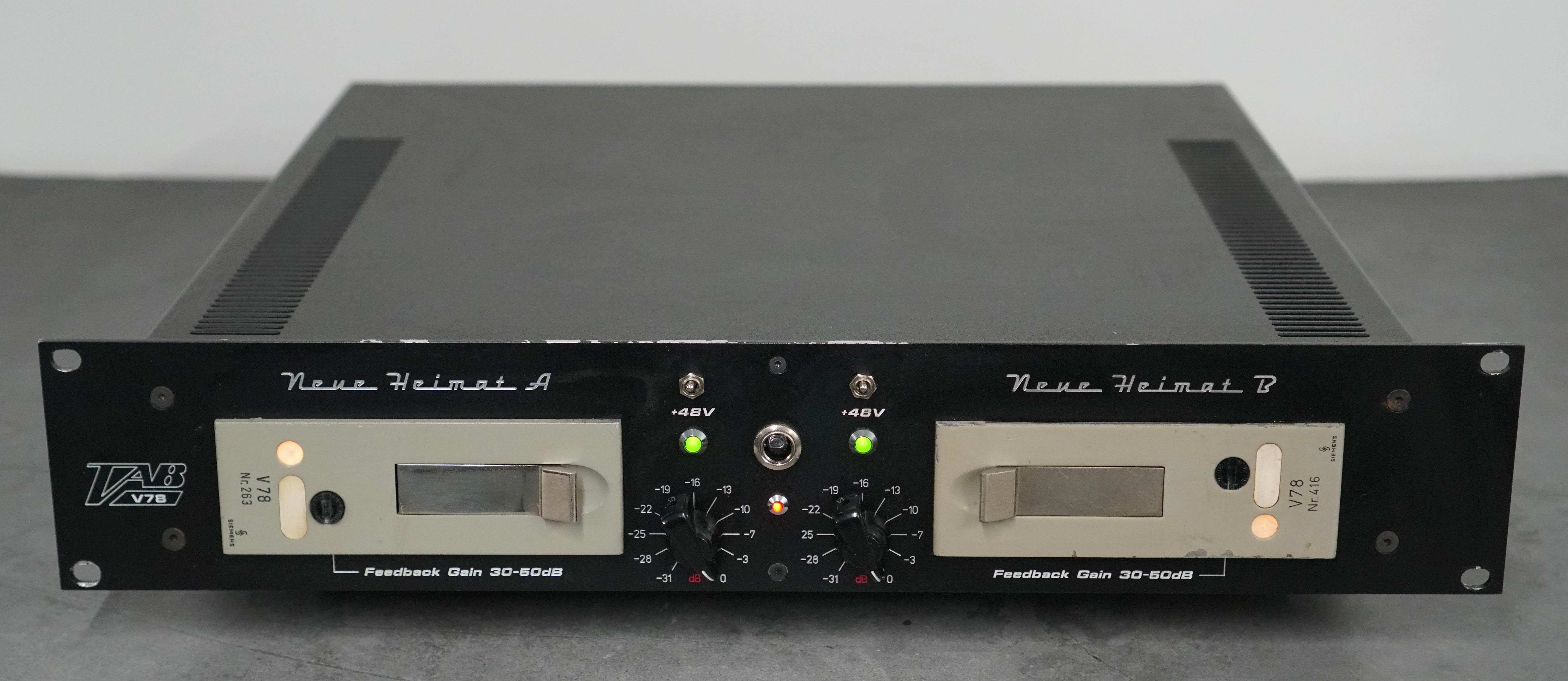 Siemens / Telefunken V78 Tube Preamp Racked Pair