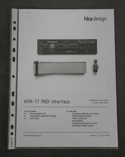 Korg KPR-77 Programmable Rhythm w/ MIDI Interface