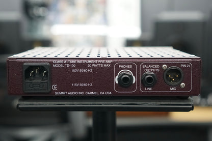 Summit Audio TD-100 Tube Direct Instrument Pre-Amp